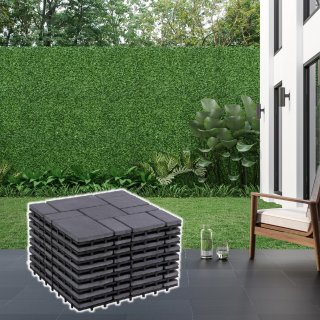 BodenMax Pack de 8 Dalles Clipsables en Ardoise 30x30x2,5cm - Dalles Embotables pour Terrasse, Jardin, Balcon, Piscine, Sauna, Intrieur et Extrieur