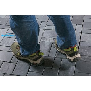 BodenMax Pack of 8 Interlocking Decks Slate Tiles 30x30x2.5cm  ? Click Flooring Decking Slabs for Terrace, Garden, Patio, Balcony, Swimming Pool, Sauna, Indoor and Outdoor ? Anthracite