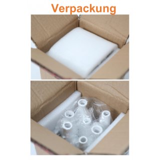 Home&Decorations Keramikvasenset Blumenvase Keramikvasen wei� Vase Blumen Pflanzen Keramik Set Deko Dekoration (1 Set je 7 Vasen, wei�)