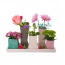 Jinfa Assortment of 5 Ceramic Flower Vases - Decorative...