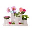 Jinfa Assortment of 5 Ceramic Flower Vases - Decorative...