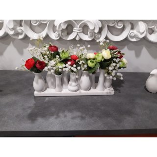 Jinfa Ceramic Flower Vases - Decorative Vases for Wedding, Gift, Buffet, Kitchen, Living Room (1 Tray of 10 Vases)