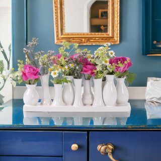 Keramikvasenset Blumenvase Keramikvasen Vase Blumen Pflanzen Keramik Set 10 Vasen Wei