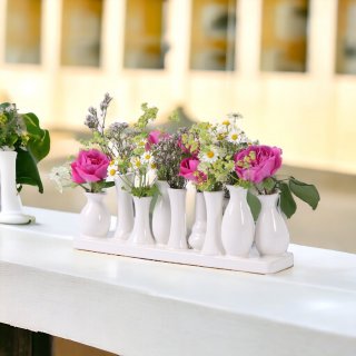Keramikvasenset Blumenvase Keramikvasen Vase Blumen Pflanzen Keramik Set 10 Vasen Wei