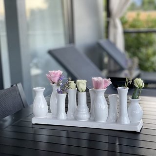 Keramikvasenset Blumenvase Keramikvasen Vase Blumen Pflanzen Keramik Set 10 Vasen Wei