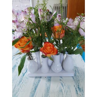 Keramikvasenset Blumenvase Keramikvasen Vase Blumen Pflanzen Keramik Set 7 Vasen Stil 1 Wei