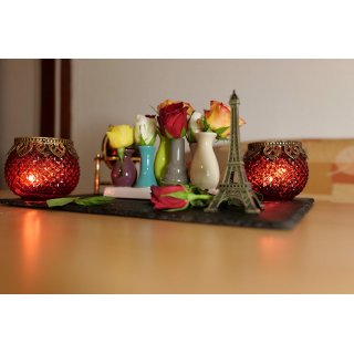 Jinfa Vasi moderni da interno in ceramica | Multicolore | 18 x 7 x 11 cm | Set da 7 vasi | Vasi per fiori decorativi, soprammobili moderni, regalo, centrotavola ceramica