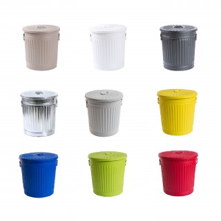 Jinfa� Cubos de basura estilo retro - Con tapa y asas - M�ltiples colores y tama�os