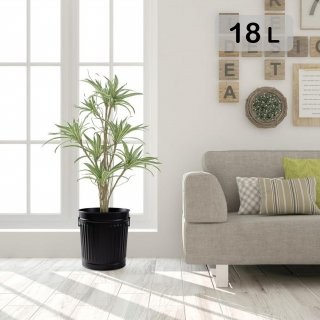 Jinfa� Poubelle Vintage/R�tro - Panier � Linge avec Couvercle et Poign�es de Transport - Bac � Ordures en M�tal