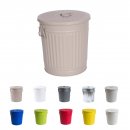 Jinfa� Cubos de basura estilo retro - Con tapa y asas -...