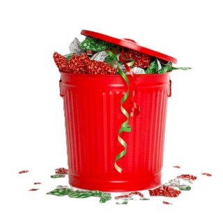 Jinfa | Cubo de basura de metal galvanizado con asas y tapa | Rojo | Di�metro � 29 cm - Altura 31,5 cm | Capacidad: 18 litros