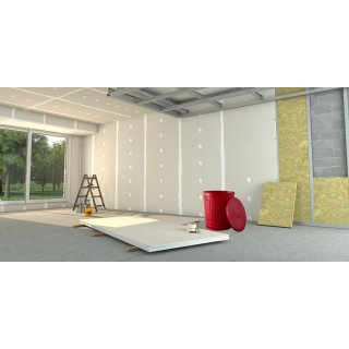 Jinfa� | Bidone della spazzatura in metallo con manici e coperchio | Rosso | � 42 cm, h 47,5 cm | Capienza 62 litri