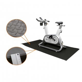 HD Fitness Bodenschutzmatte Unterlegmatte fr Fitnessgerte EVA 200x100cm, 7mm Dicke - Schwarz