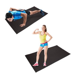HD Fitness Tapis de Fitness et Sport pour Yoga, Gym, Tapis de course, Musculation, Vlo Elliptique et Spinning bike - Antidrapant et Isolant - Tapis de Protection de Sol pour Salle de Fitness - Noir 200x100cm
