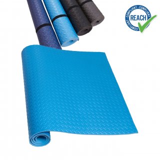 Eva Unterlegmatte Laufband dunkelblau blau grau schwarz Yogamatte rutschfest & Schalldmmend - Boden-Schutzmatte Fitness-Raum Bodenbelag