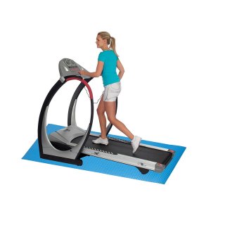 HD Fitness EVA Unterlegmatte 200x100cm, St�rke 0.7cm - Blau - Schutzmatte f�r Fitnessger�te Ruderger�t rutschfest und schalld�mmend
