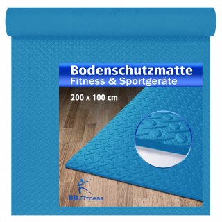 HD Fitness Tappetino antiscivolo EVA Tappetino per yoga leggero antiscivolo Tappetino protettivo Testato SGS blu 200x100cm