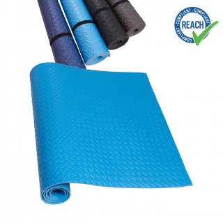 HD Fitness Tappetino antiscivolo EVA Tappetino per yoga leggero antiscivolo Tappetino protettivo Testato SGS blu 200x100cm