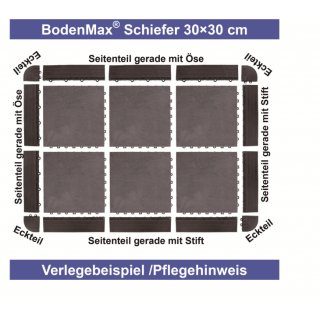 BodenMax Set of 4 Interlocking Corners for BodenMax Click Flooring Decking Tiles ? Slabs Accessories for Terrace, Garden, Patio, Balcony, Swimming Pool, Sauna, Indoor and Outdoor ? 7.5x7.5x2.4cm