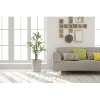 Jinfa Metall M�lleimer mit Deckel und Tragegriffen - f�r gelben Sack,Pfandbeh�lter,Kamin Ascheeimer,Futtertonne,Pelletbeh�lter | milchig | 18L