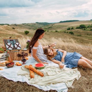 eGenuss Picknickkorb fr 4 Personen mit Khlfach und Zubehr - Grn