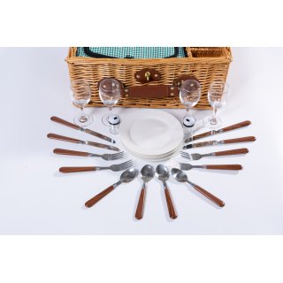 eGenuss Picknickkorb fr 4 Personen mit Khlfach und Zubehr - Grn