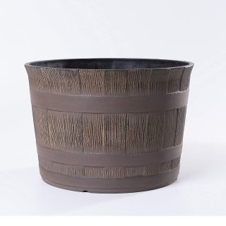 Jinfa 1 Blumenkbel aus Kunststoff in Holzoptik | Farbe: Eiche | Design: Barrique |  36 cm