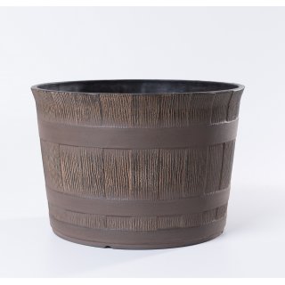 Jinfa 1 Blumenkbel aus Kunststoff in Holzoptik | Farbe: Eiche | Design: Barrique |  36 cm