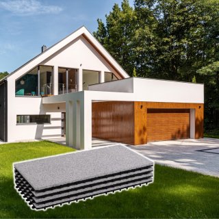 BodenMax® Klick Bodenfliesen 30 x 60 cm Granit (Grau) Design: Klassisch