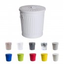 Jinfa | Cubos de basura con tapa color Blanco en cuatro...