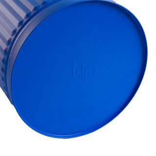 Jinfa | Poubelle en mtal galvanis avec poignes et couvercle | Bleu | Diamtre  21,5 cm - Hauteur 21,5 cm | Capacit: 7 litres