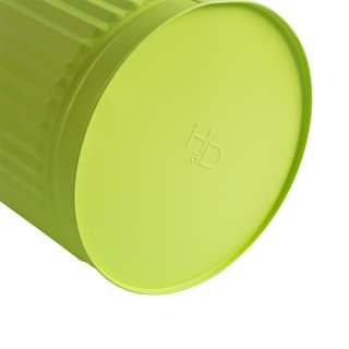 Jinfa | Cubo de basura de metal galvanizado con asas y tapa | Verde | Dimetro  21,5 cm - Altura 21,5 cm | Capacidad: 7 litros