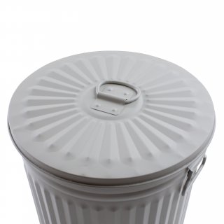 Jinfa� | Piccolo bidone in metallo con manici e coperchio | Grigio | � 21,5 cm, h 21,5 cm | Capienza 7 litri