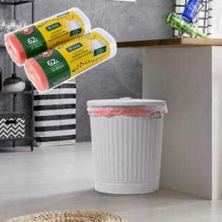 Jinfa Set von 60 Mllbeutel mit Zugband | Transparent |...