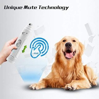 6 Sets Haustier Krallenschleifer Premium Nagelmaschine Nagelschleifer, 3 Schleif Ports,Wiederaufladbare Nageltrimmer fr Hund und Katze, Diamantschleifscheibe, Geruscharm, USB-Anschluss