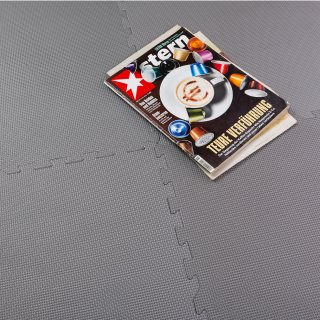 BodenMax EVA Gymnastikmatte Schutzmatten Trainingsmatte Bodenplatten Fitnessraum Fallschutzmatten | 30x30x2.5cm grau | 36 St�ck