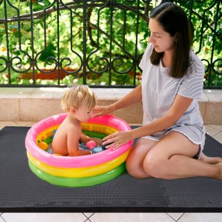 BodenMax Puzzle Matte Fitnessmatte Turnmatte Unterlegmatte Bodenmatte Trainingsmatte Gummimatte | 58x58x2.5 cm schwarz | 18 Stck