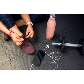 BodenMax Puzzle Matte Fitnessmatte Turnmatte Unterlegmatte Bodenmatte Trainingsmatte Gummimatte | 58x58x2.5 cm schwarz | 18 Stck