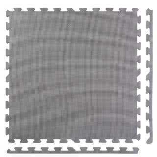 BodenMax Sportmatten rutschfeste Bodenschutz Fitness Bodenmatten Pool Unterlegmatte gross dick | 58x58x2.5 cm grau | 18 Stck