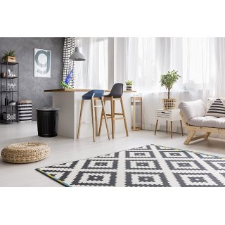 Jinfa 4er-Set Retrodesign Mlleimer mit Griffen und Deckel + 50 Mllbeutel | schwarz | 18L