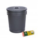 Jinfa 1 Retrodesign Metalleimer mit Griffen und Deckel +...