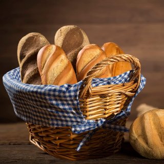 eGenuss Brotkrbe einkaufskrbe obstkrbe geflochten weidenkrbe mit seitlichen Griffen und abnehmbarem Stoffbezug | Mehrere Optionen verfgbar