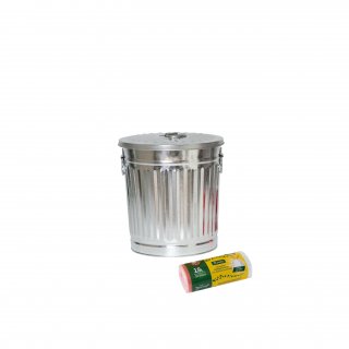 Jinfa 1 Retrodesign Metalleimer mit Griffen und Deckel +...