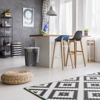 Jinfa 4er-Set Retrodesign M�lleimer mit Griffen und Deckel + 50 M�llbeutel | Zink| 18L