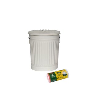 Jinfa 1 Retrodesign Metalleimer mit Griffen und Deckel +...