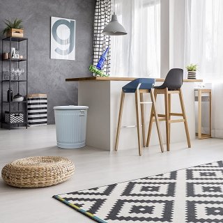 Jinfa 1 Retrodesign Metalleimer mit Griffen und Deckel + 30 Mllbeutel | Cremewei | 62L