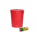 Jinfa 1 Retrodesign Metalleimer mit Griffen und Deckel +...