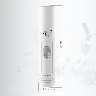 L&W BROS Haustier Krallenschleifer Premium Nagelmaschine Nagelschleifer, 3 Schleif Ports,Wiederaufladbare Nageltrimmer fr Hund und Katze, Diamantschleifscheibe, Geruscharm, USB-Anschluss
