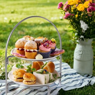 eGenuss Teller Etagere 2 Etagen Edelstahl Serviergestell...