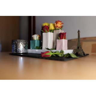 Jinfa | Floreros modernos en cermica para interiores | Multicolor | 29,5 x 11 x 6 cm | Set de 5 jarrones | Floreros en cermica para decoracin, regalos, centros de mesa, salones
